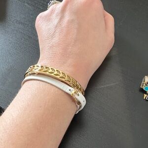 White & Gold Ally Double Wrap Bracelet Stella & Dot